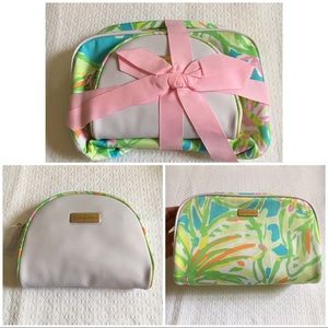 Lilly Pulitzer 2 Makeup Bag Set, Elephant Ears NWT